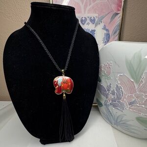 Cloisonné elephant necklace